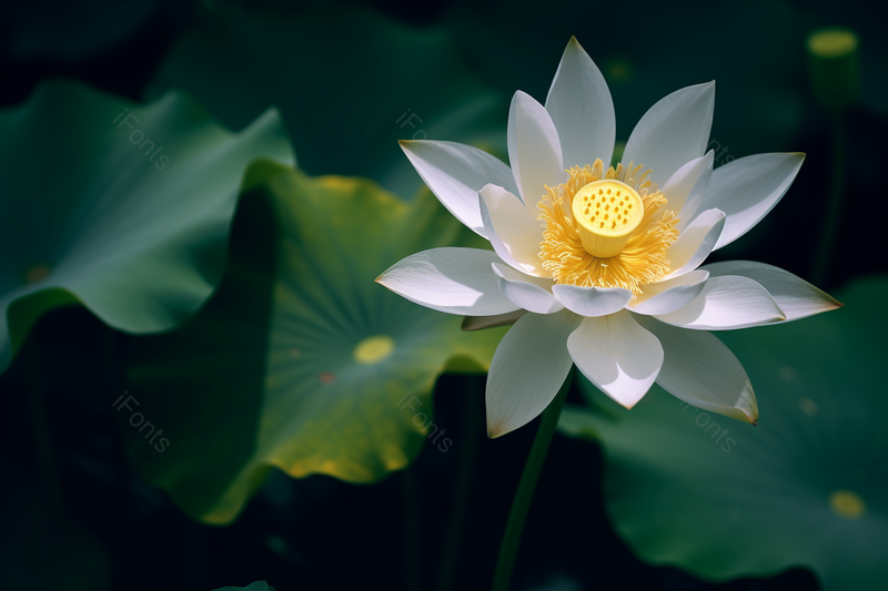 白色荷花美丽的池塘美景背景图,高清,摄影图,摄影图片,图片大全,摄影图免费下载